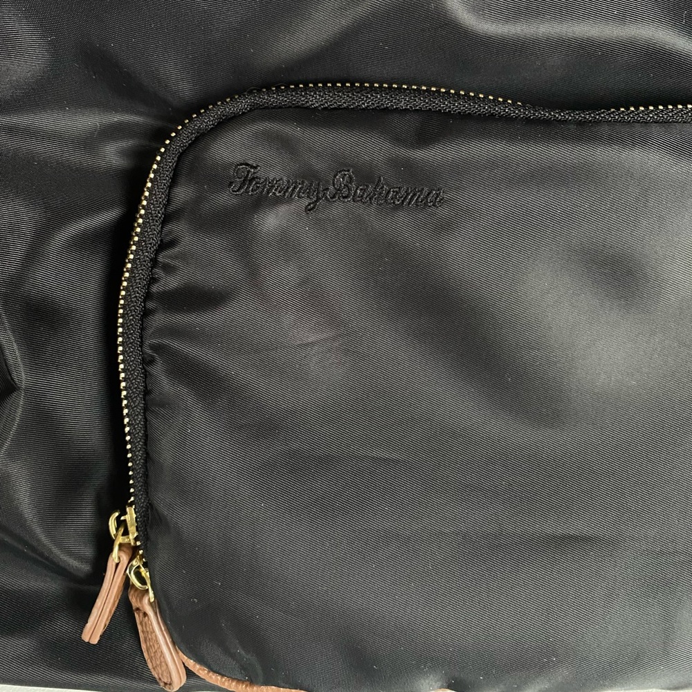 Black and Brown Tommy Bahama Nylon Work Tote Bag - Picture 2 of 8